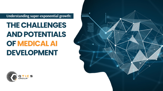 Understanding super-exponential growth: the challenges and potentials of medical AI development